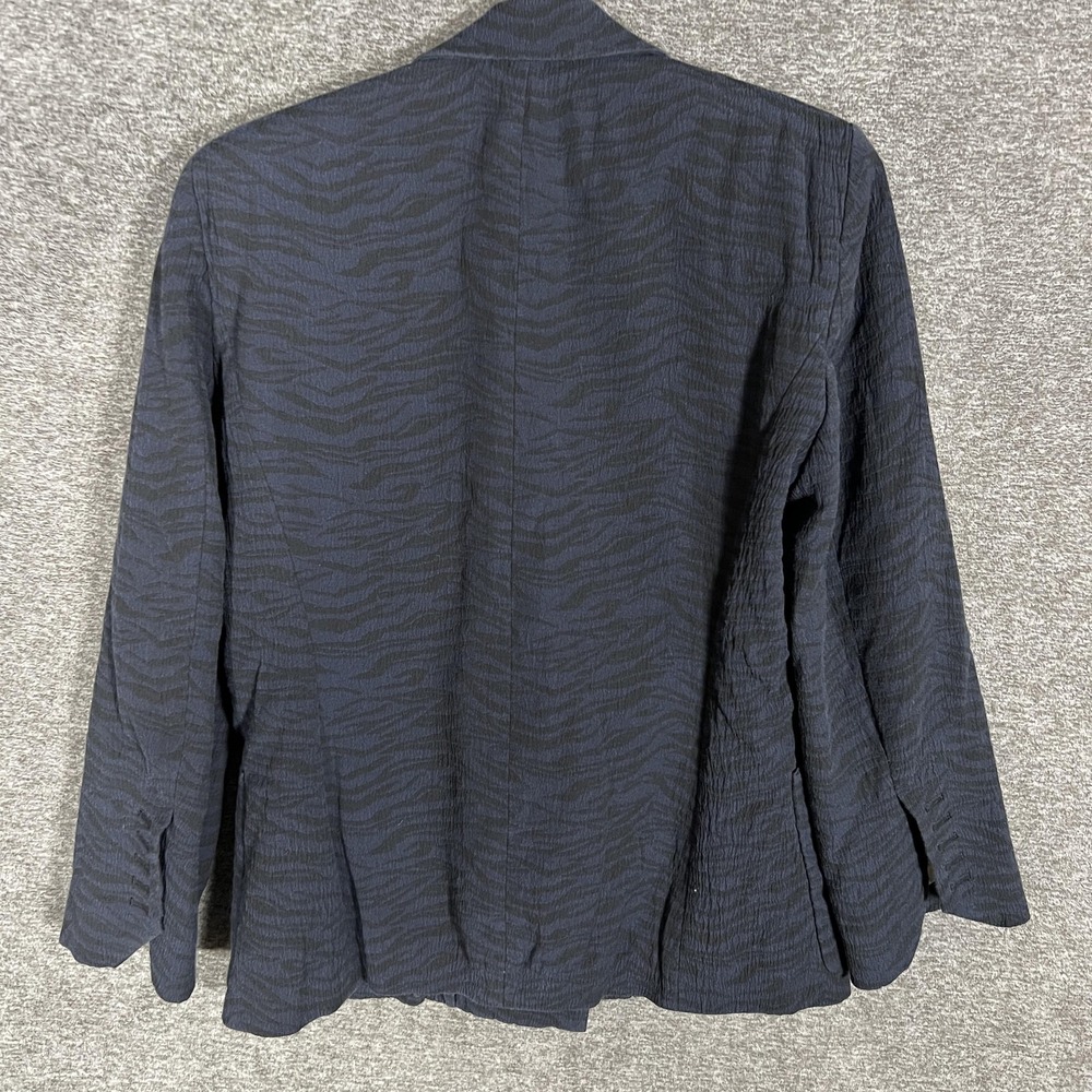 Zadig & Voltaire Blazer Womens Medium Blue Animal Print Lined Tailored Jacket‎ - Picture 8 of 9